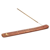 Porte bâton d'encens en bois motif Lune