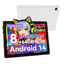 Tablette tactile KOTSREN Android 14 IPS AABVX45587 blanc 10.1 pouces