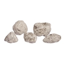 Pierre de lave déco, de couleur blanche,3-5cm, paquet 250g, blanc
