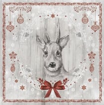 Lot de 4 serviettes en papier découpage collage 33 cm SHABBY WOOD