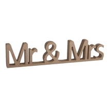 Mot en MDF "Mr et Mrs", FSC Mix Credit, 24x1,5x5,5cm