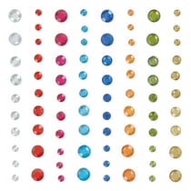 240 perles autocollantes diamants multicolores