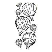 1 planche de stickers autocollants peel off doré MONGOLFIERE 5921