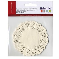 40 napperons en papier blancs Ø 9 cm