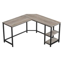 Bureau d’angle table informatique en forme de L table d’étude avec étagère