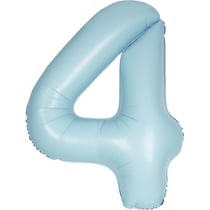 Ballon Géant Bleu Mat - Chiffre 4