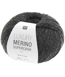 Luxury Merino Supercash DK – Laine mérinos & cachemire d’exception – Rico Design - Pour tricots élégants, doux & intemporels 06 Anthracite
