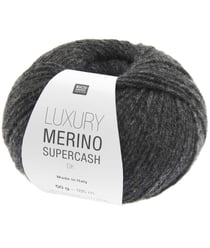 Luxury Merino Supercash DK – Laine mérinos & cachemire d’exception – Rico Design - Pour tricots élégants, doux & intemporels 06 Anthracite
