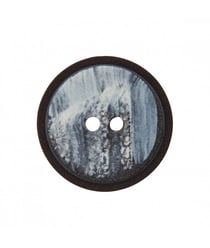 Carte de 2 boutons effet marbre 2 trous 23mm - Prym Gris