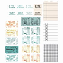 17 tampons transparents - Forever Journal Essentials - Avec 4 matrices de découpe Framelits - Sizzix