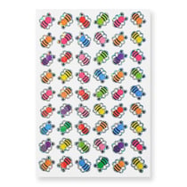 Stickers époxy pailletés abeilles 1,1 x 1,3 cm 54 pièces