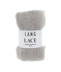 Pelote de Mohair et soie à tricoter LACE - 25 GR - Lang Yarns Gris (26)