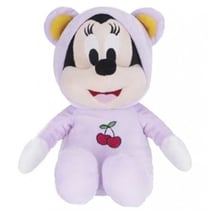 Peluche disney minnie grenouillère violet 35 cm - doudou enfant licence