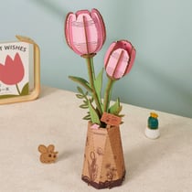 Puzzle 3D 72 pièces - Tulipe Rose - Figured'Art
