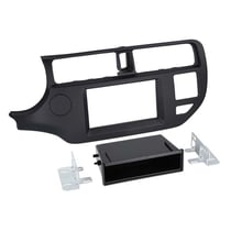 Adaptateur façade autoradio 2 DIN ACV avec vide poche Kia Rio 2011 noir