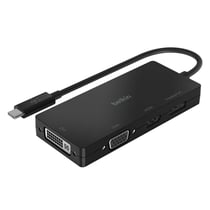 Belkin Adaptateur Vidéo USB-C vers HDMI / VGA / DVI / DisplayPort 4K 60Hz Noir