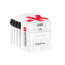 Skross Adaptateur de Voyage Universel 3A USB-A / USB-C Power Delivery 65W Blanc