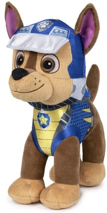 Peluche chien policier chase 29 cm - pat' patrouille dino rescue - peluche licence paw patrol