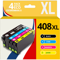 Pack compatible avec Epson 408L 4 cartouches - 123CONSOMMABLES