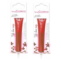 2 stylos au chocolat rouge 25 g