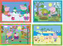 4 puzzles progressifs cochon peppa pig : au jardin mer automne hiver 12 - 16 - 20 - 24 pieces - ravensburger - 031146
