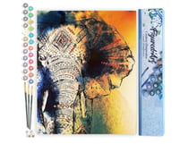 Peinture par Numéro Figured'Art - Eléphant d'Asie - Kit de Loisir Créatif DIY Numéro d'Art Complet - 40x50cm sans châssis en bois