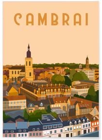 Affiche ville Cambrai | A3 : 29,7x42cm