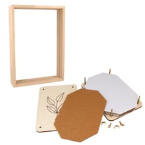 Herbier + cadre en bois 27 cm