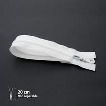 Fermeture éclair Z53 - moulée 6mm Non séparable - 20 cm