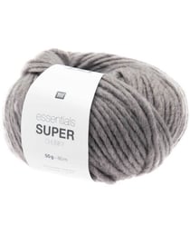 Laine à tricoter Essentials Super Chunky 50 gr - Rico Design 12 Gris