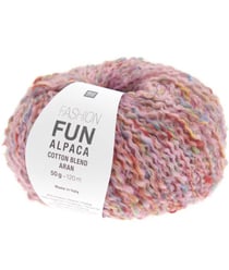 Pelote d'Alpage et de Coton à tricoter Fashion Fun Alpaca Cotton Blend aran - Rico Design 003 Rose Pink