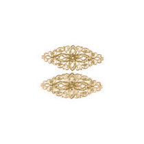 5 embellissements en métal doré ovals