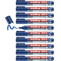 Lot de 10 marqueurs pour tableaux blancs - EDDING - pointe 1-5 mm - bleu
