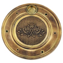Porte-bâtons d'encens lotus en bois de papri 9.5 cm
