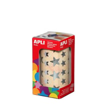 Apli Agipa - Gommettes rouleau Étoile Argent métallisé x 2 360