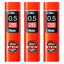 Mine de rechange - PENTEL - AIN STEIN C275 - 0,5 mm - Dureté 2B - Lot de 3 étuis de 40 mines
