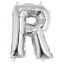 Ballon Lettre R, 40cm, 1pce. , argent