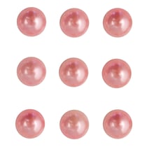 Demi-perles en plastique, autocollants, 3 mm, 120 pces, rose