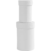 Boîtes rondes, H : 7+9 cm, dim. 4,5+6 cm, blanc, 2 pièces/ 1 set