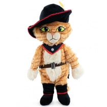 Peluche disney chat potté 33 cm - peluche licence collection shrek