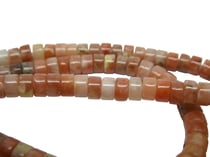 15 Perles rondelles Heishi 4*2.5mm Agate pierre de fleur