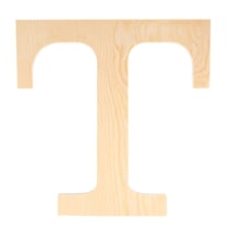 Lettre T - 19 cm - bois - Artemio