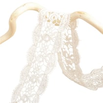 Bobine 13,7m guipure entre deux 50mm Ecru