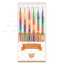 DD03787 6 stylos gel arc en ciel