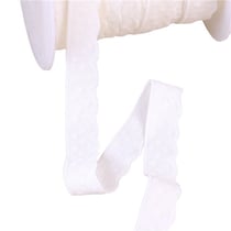 Bobine 23m élastique lingerie facon dentelle blanc 17mm