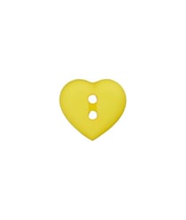 Carte de 4 boutons Coeur 2 trous 12mm - Union Knopf Jaune