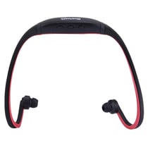 Casque Sport Étanche Sans Fil Bluetooth Avec Emplacement Micro SD Et Mains Libres Rouge YONIS