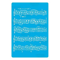 Pochoir plastique souple réutilisable 18,5 x 14,5 cm Fabrika Decoru PARTITION 094