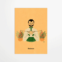 Carte postale - Marine Laurent - Balance - 14,8 x 10,5 cm - Made in France