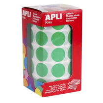 Apli Agipa - Gommettes rouleau Rond Ø 20 mm vert x 1 770